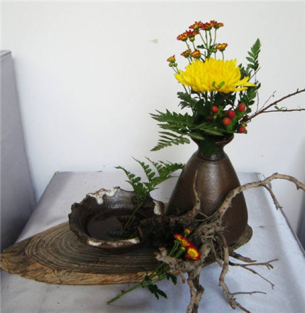 Chrysanthemum flower arrangement appreciation