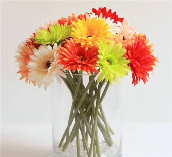 Pruning the flower branches before the flower arrangement of the Gerbera