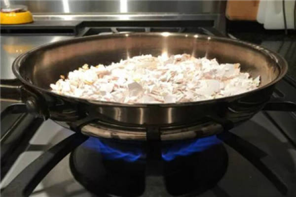 Fried egg shell